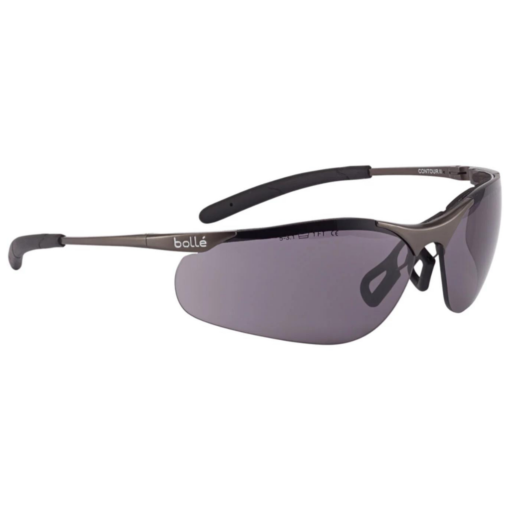 Bollé CONTOUR METAL Smoke Safety Glasses - Side View